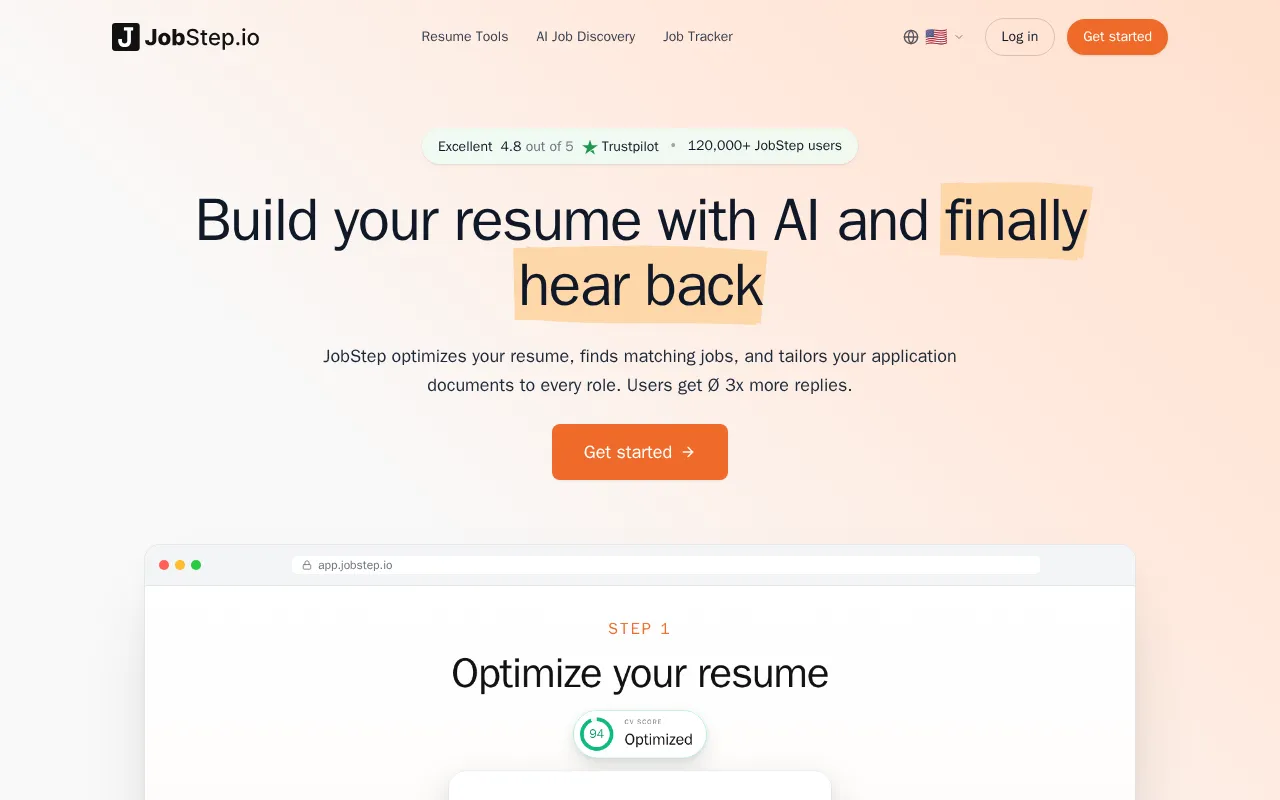 JobStep.io — preview screenshot