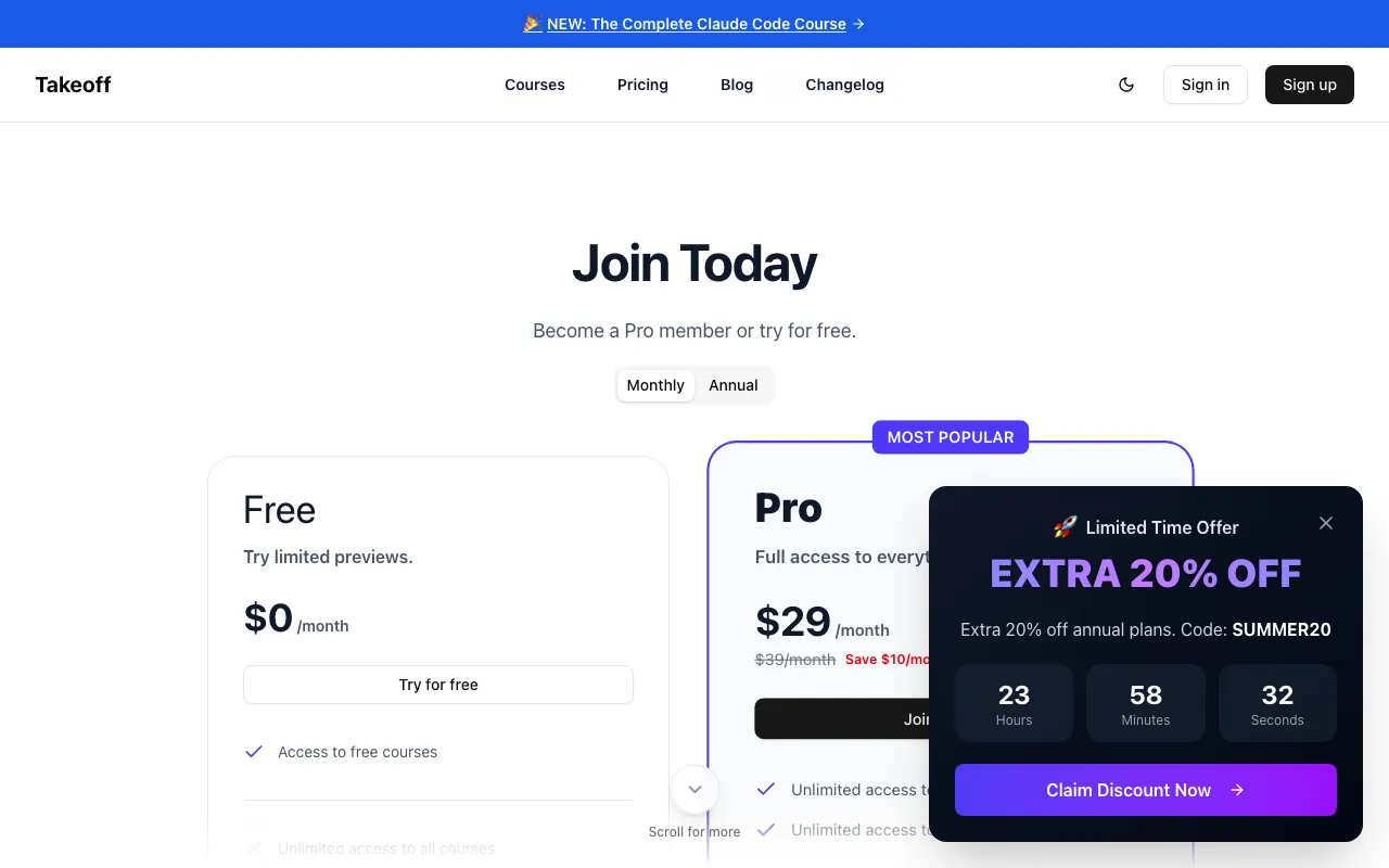 jointakeoff.com — pricing page