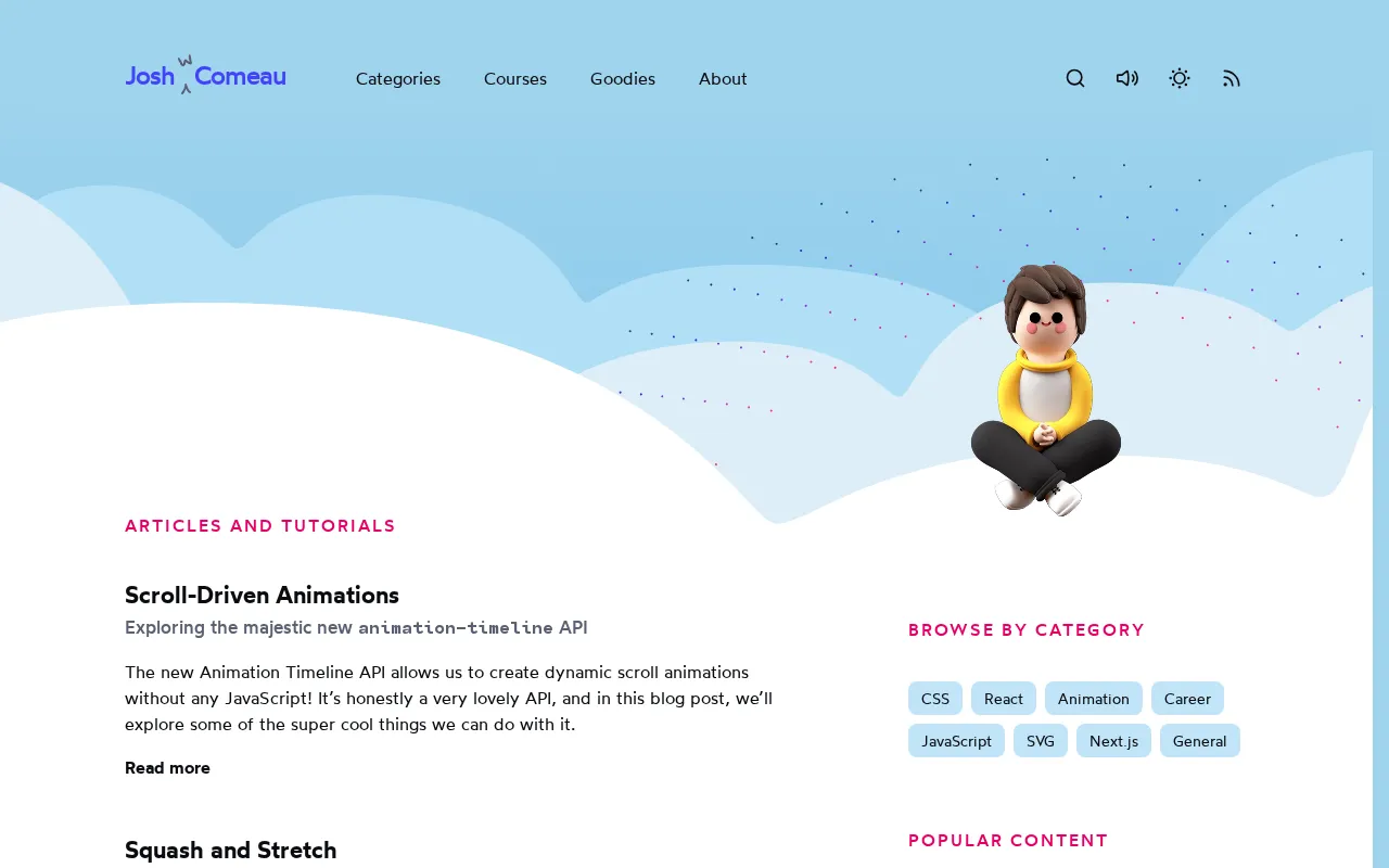 Josh W. Comeau — preview screenshot