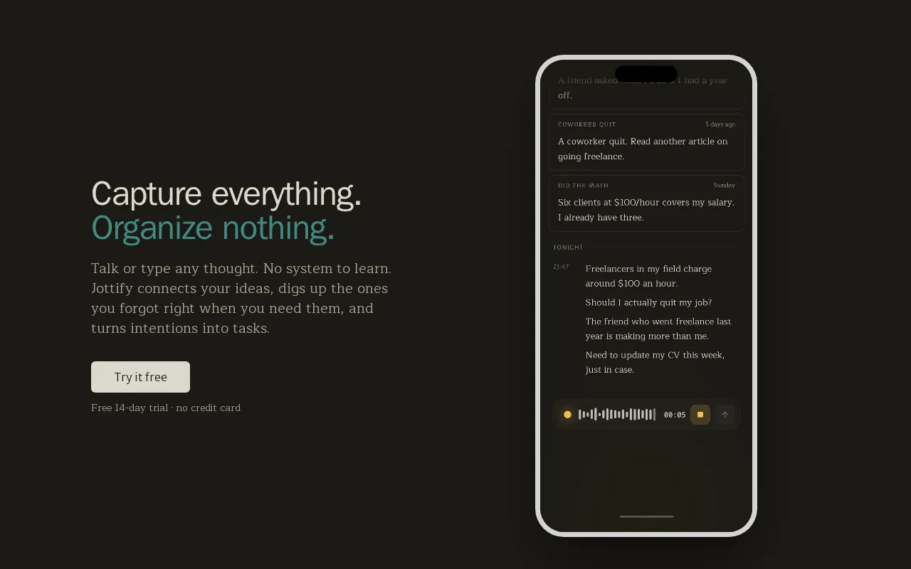 Jottify — preview screenshot