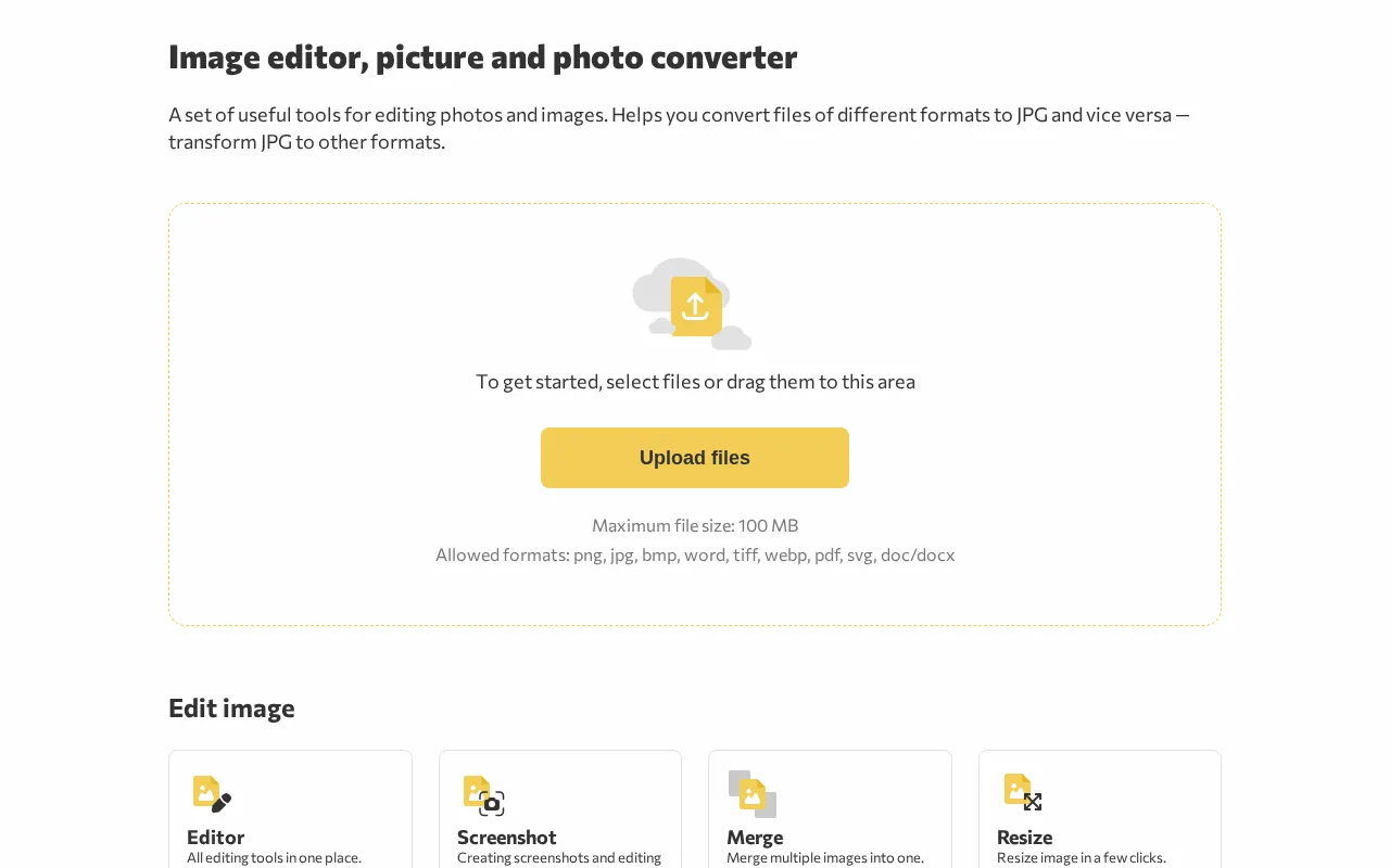 JPG Online — preview screenshot