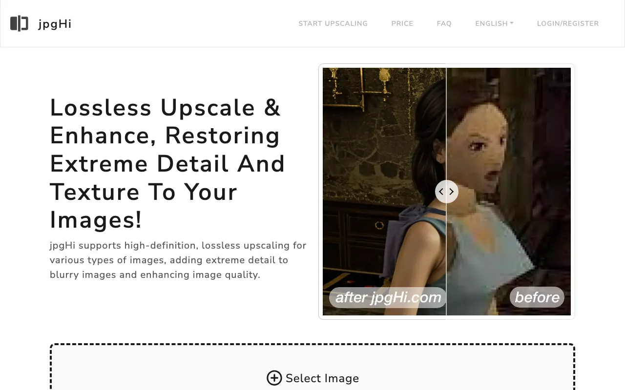 jpgHi.com Magic Image Upscale — preview screenshot