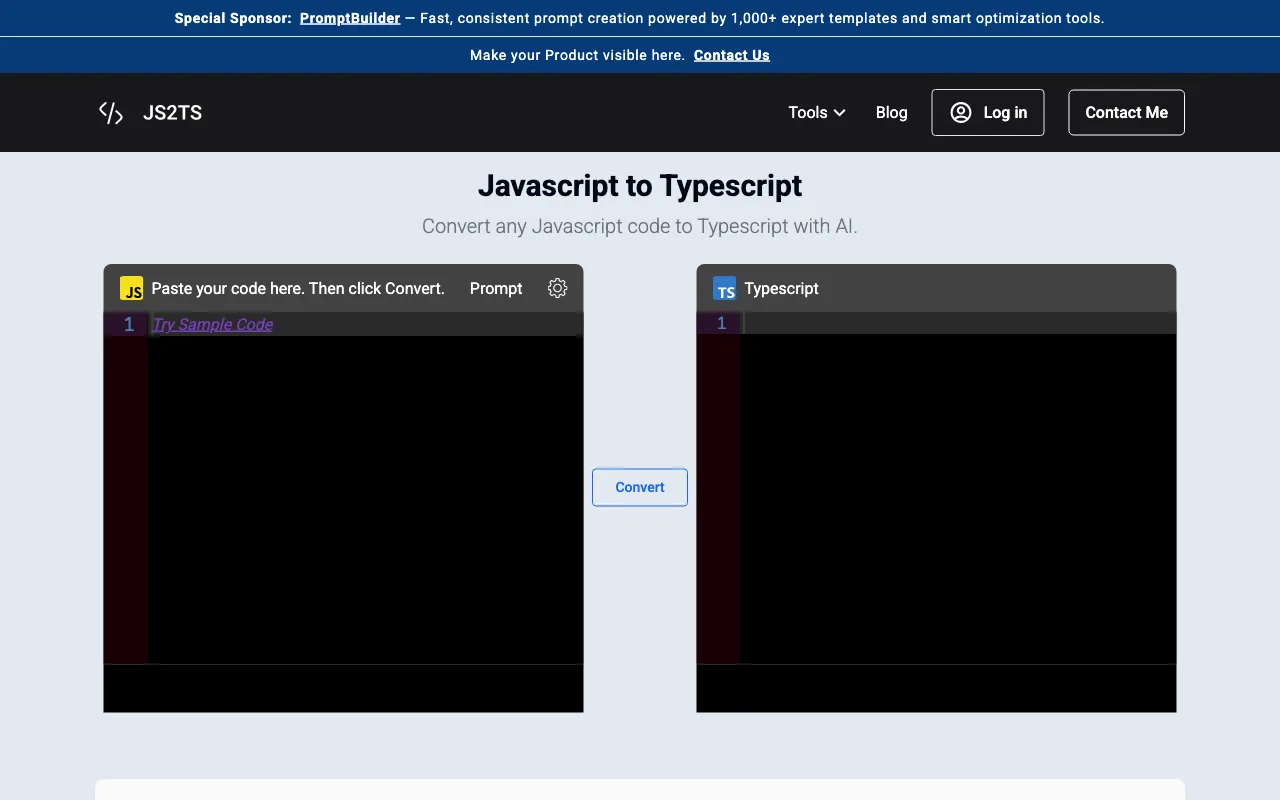 JS2TS — preview screenshot