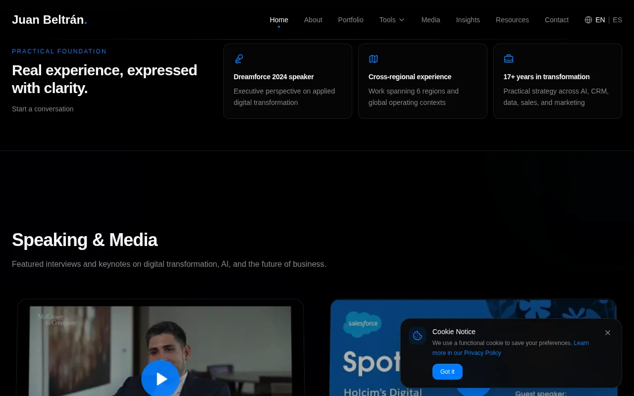 Juan Beltrán — preview screenshot