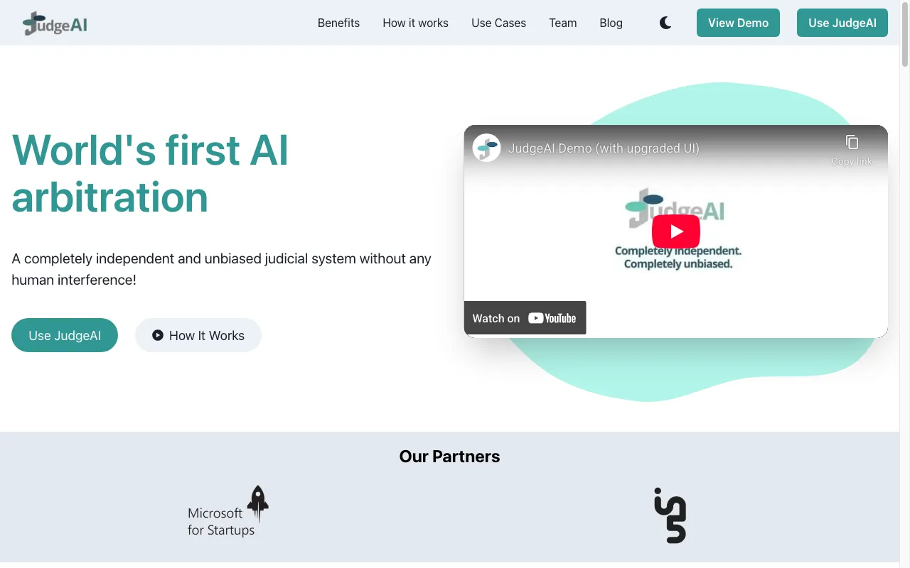 JudgeAI — preview screenshot