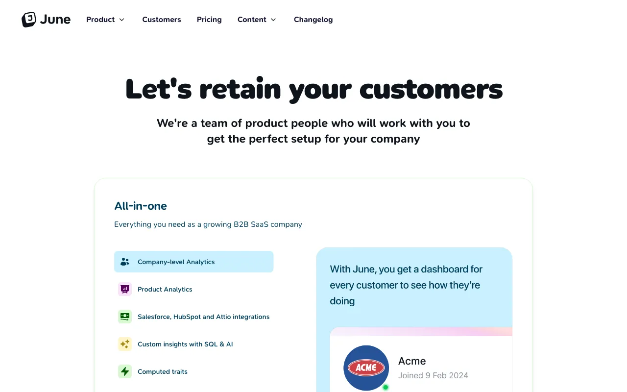 June AI — pricing page