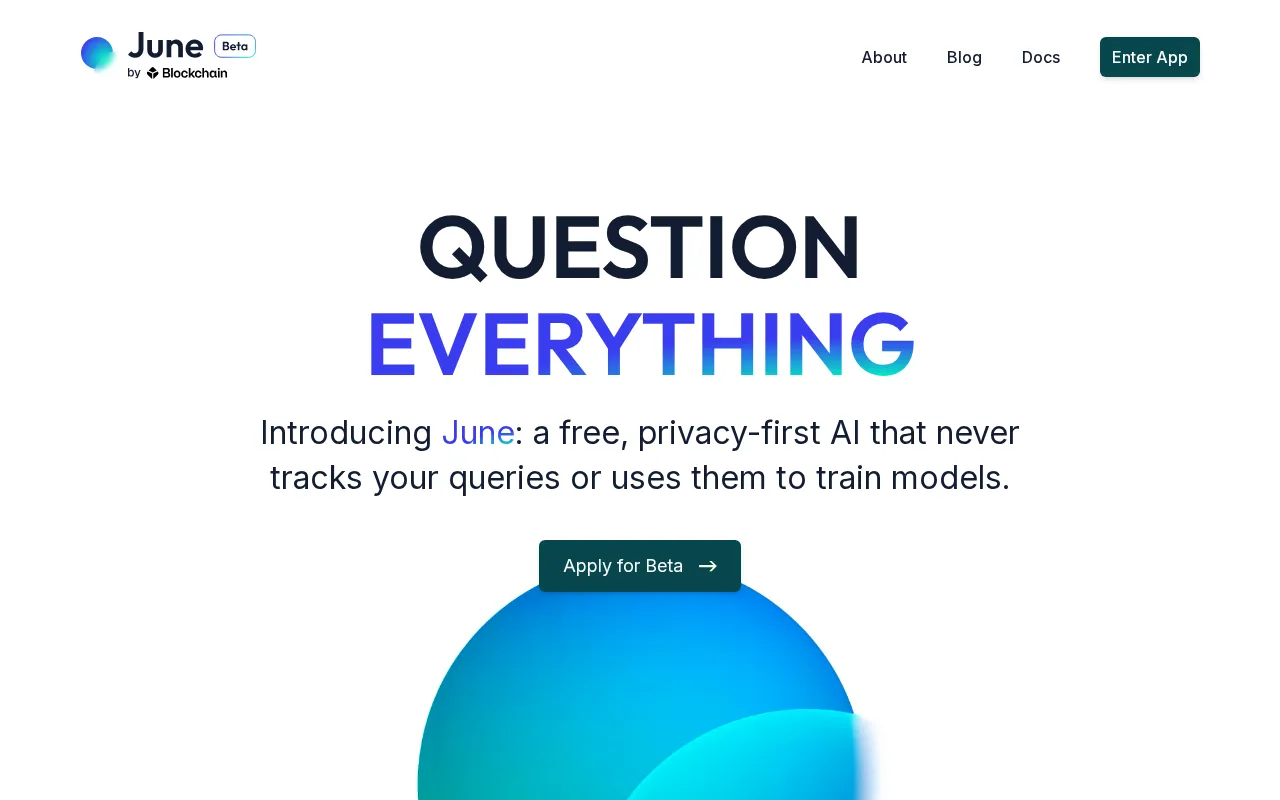 June by Blockchain — preview screenshot