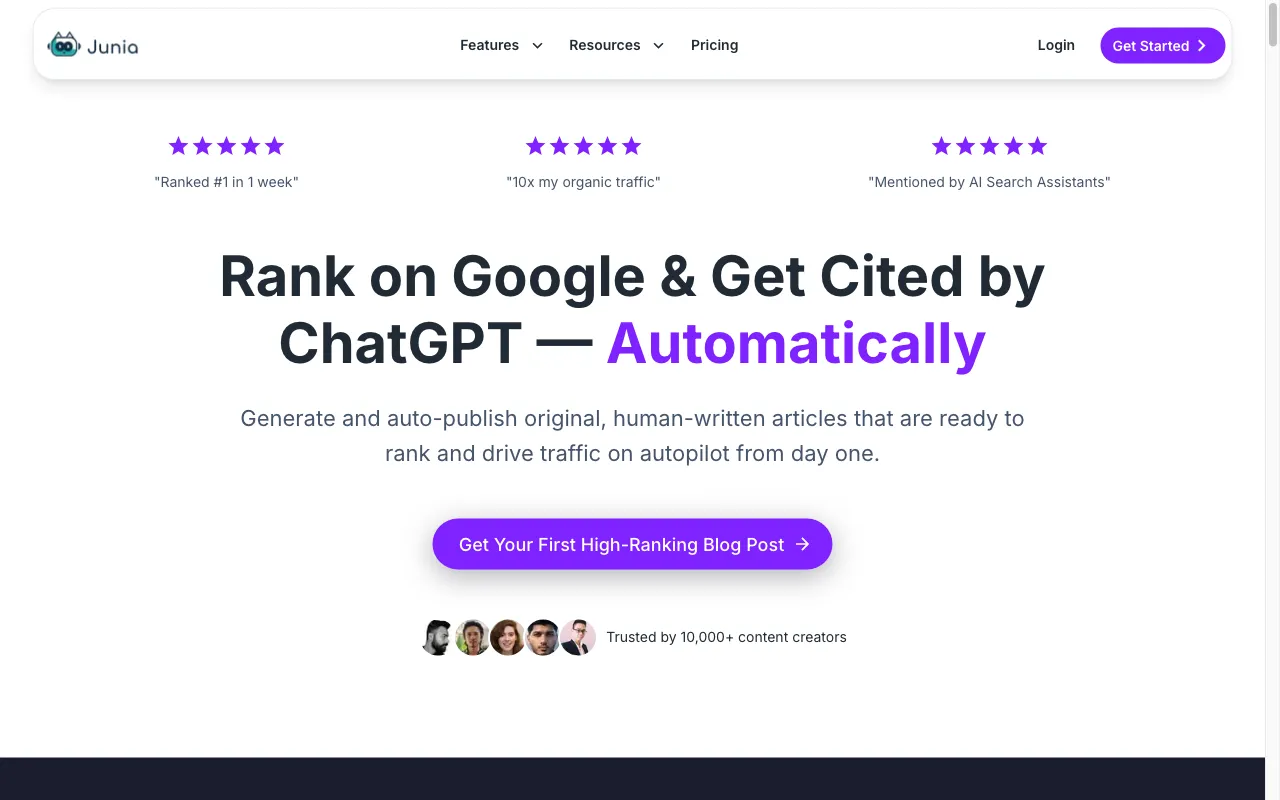 Junia.ai — preview screenshot