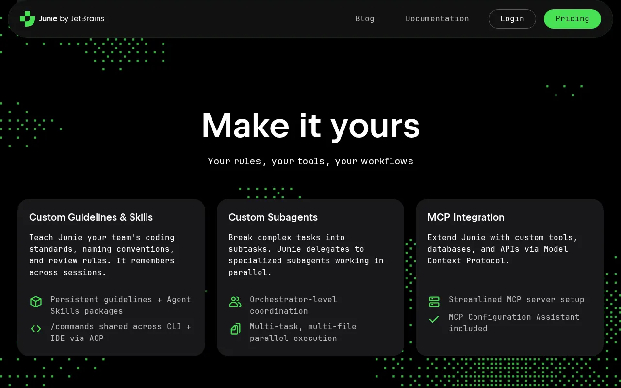 Junie by JetBrains — pricing page