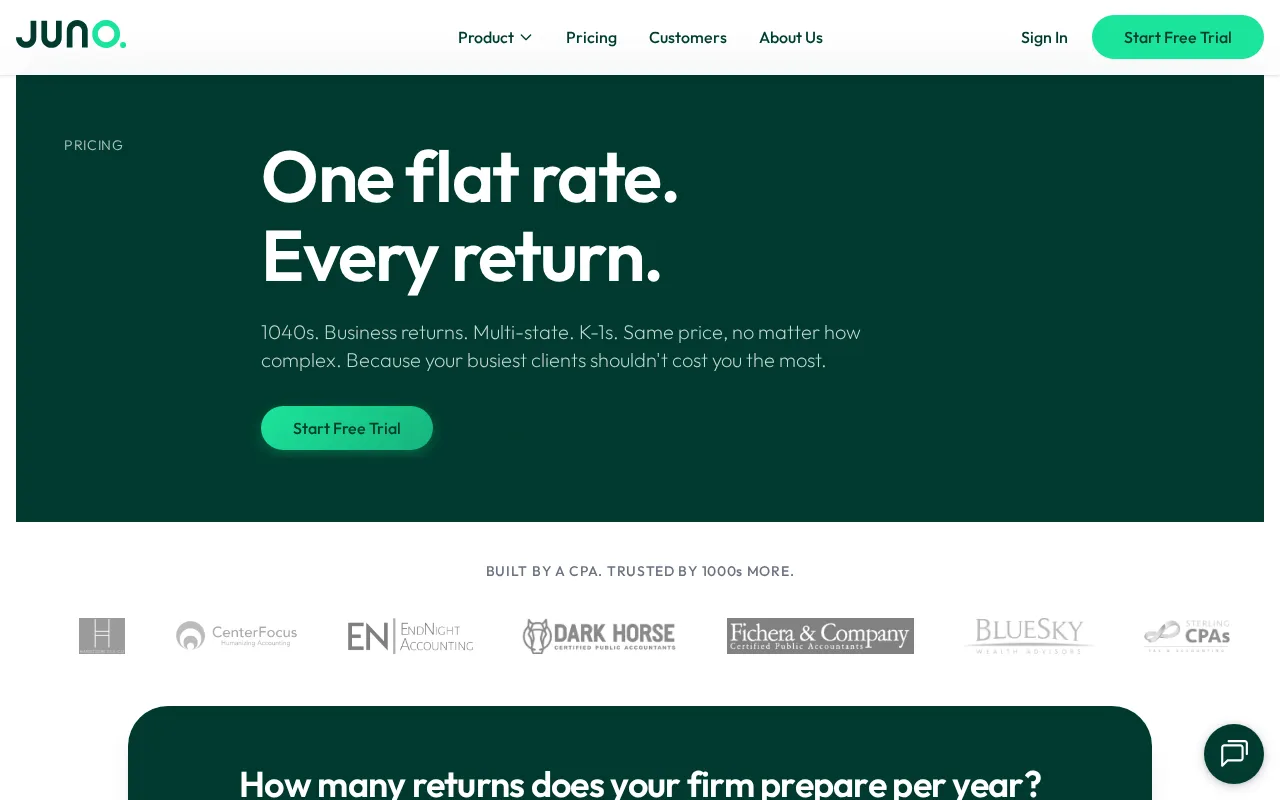 Juno — pricing page