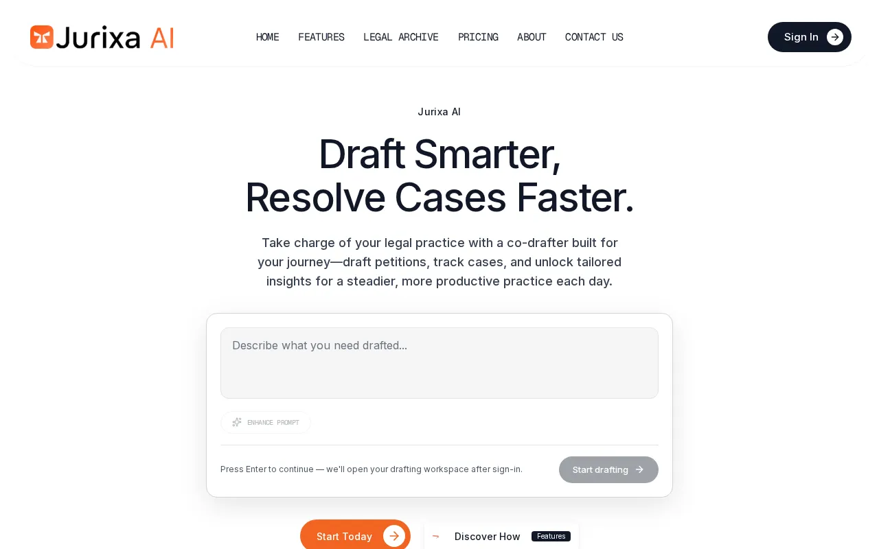 Jurixa AI — preview screenshot