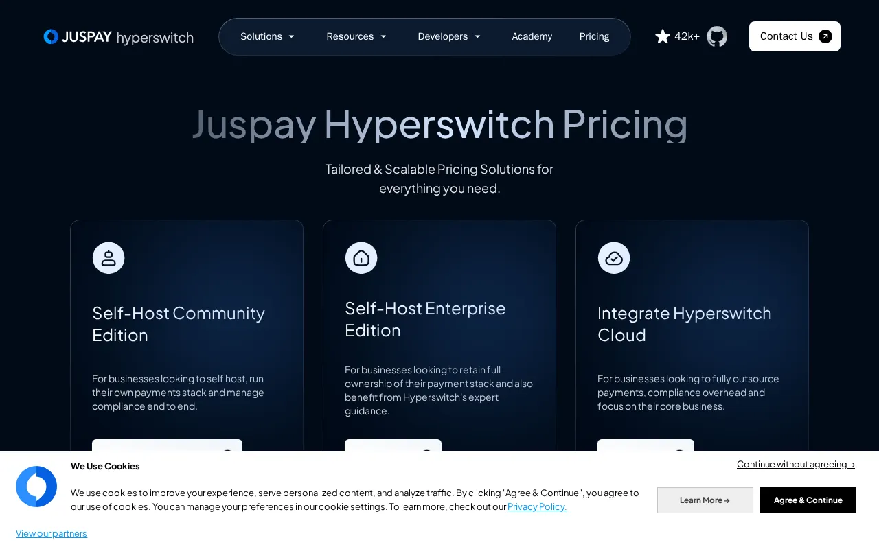 Juspay — pricing page