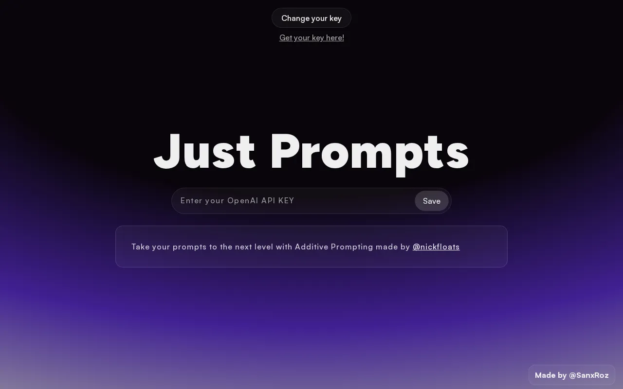 Just Prompts — preview screenshot