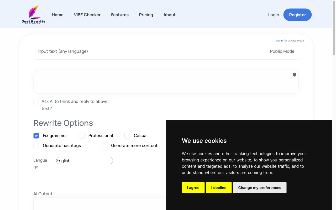 Just Rewrite — preview screenshot