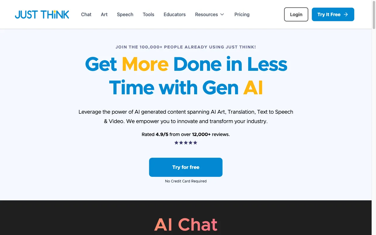 Just Think AI — preview screenshot