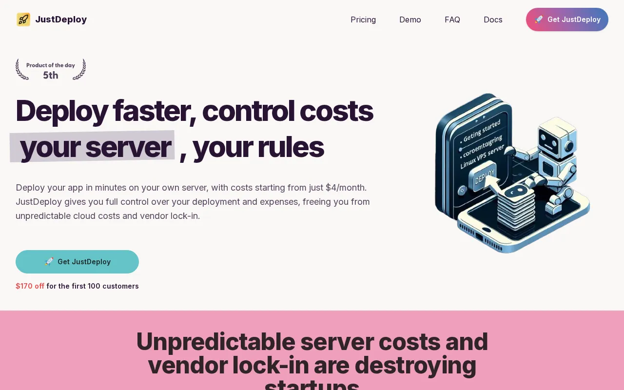 JustDeploy — preview screenshot