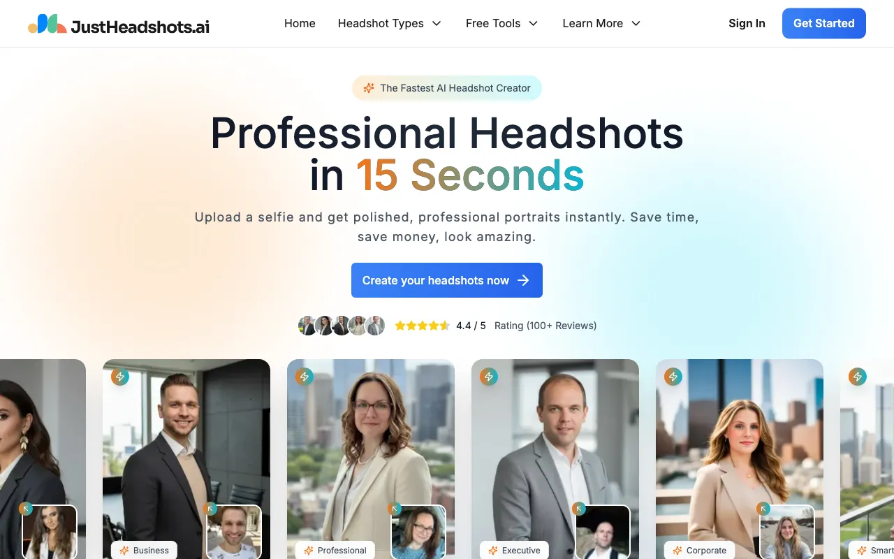 JustHeadshots AI — preview screenshot