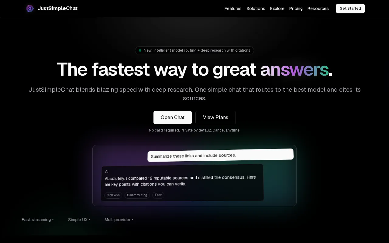 JustSimpleChat — preview screenshot