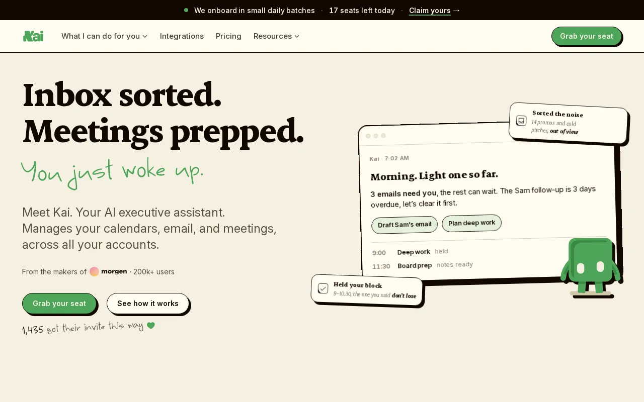 Kai by Morgen — preview screenshot