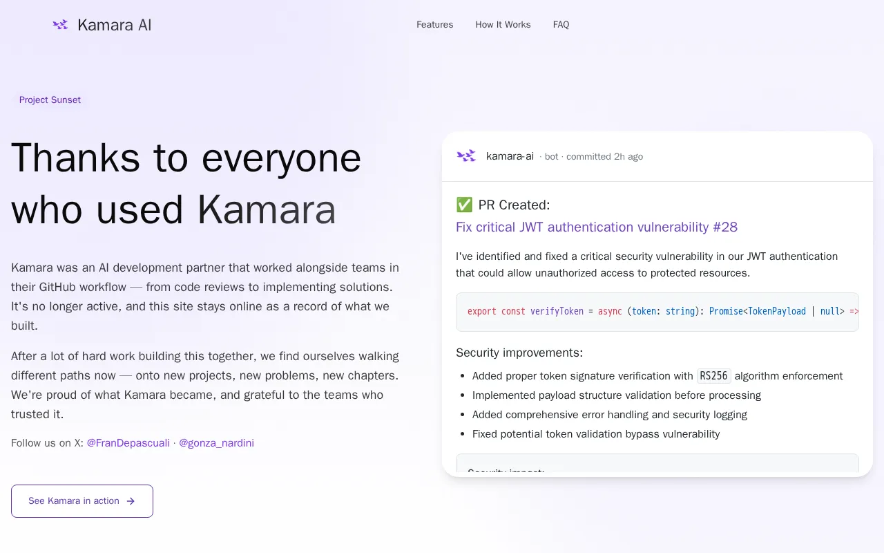 Kamara — preview screenshot