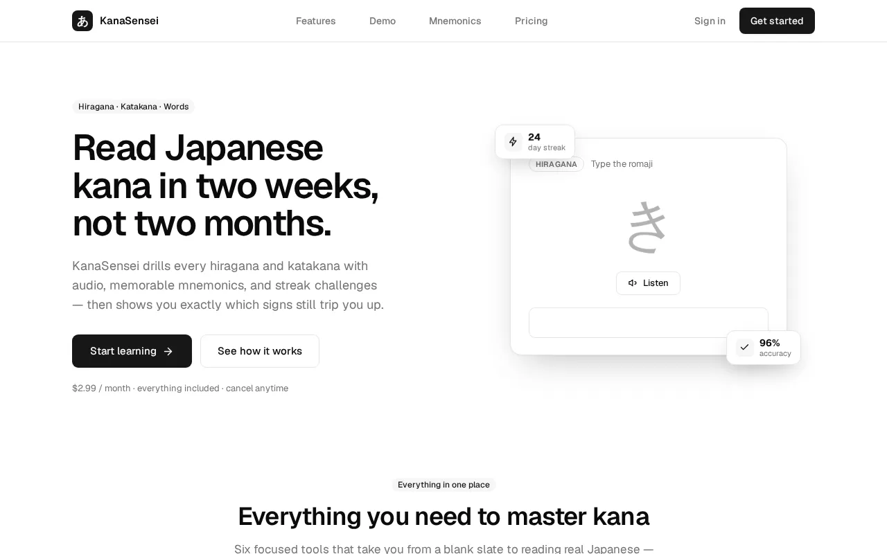 KanaSensei — preview screenshot