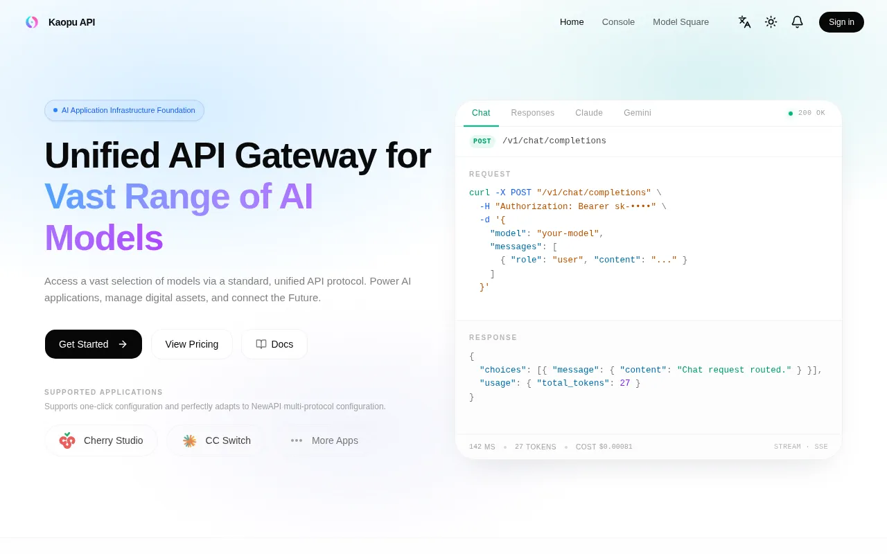 Kaopu API — preview screenshot