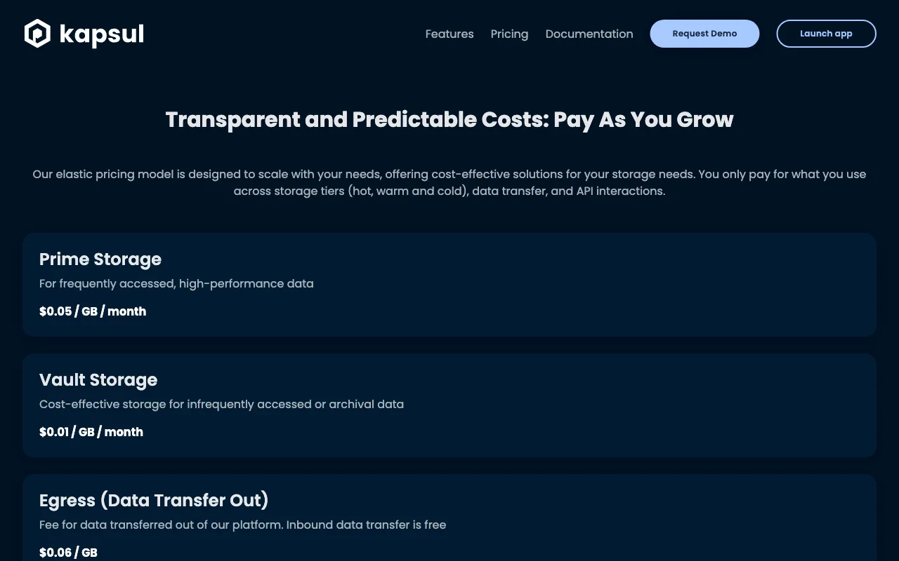 Kapsul — pricing page