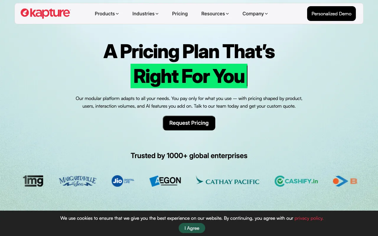 kapturecrm.com — pricing page