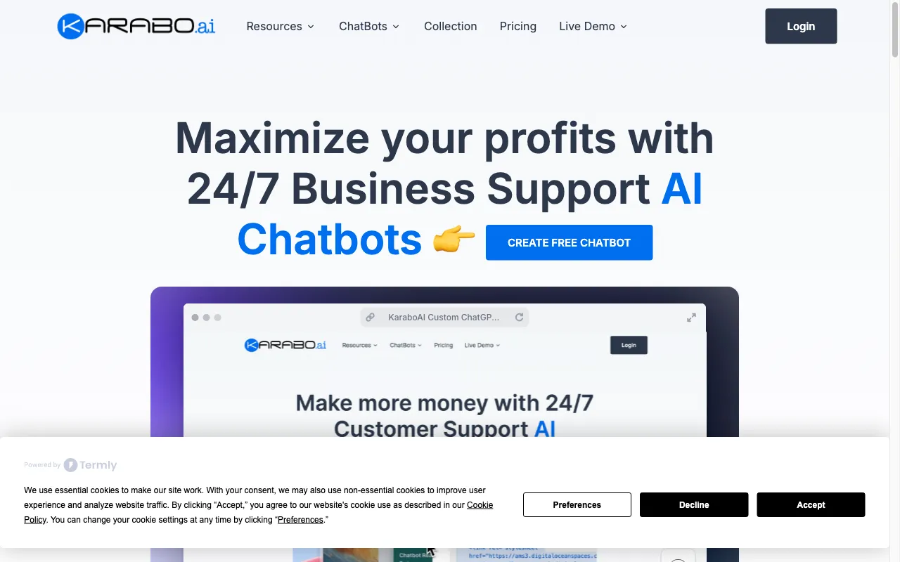 AI Chatbots for Website — preview screenshot