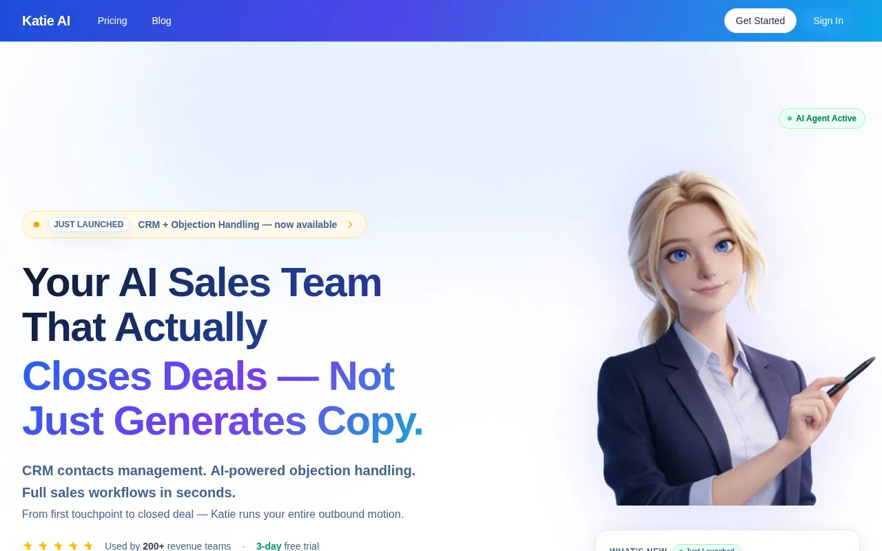 Katie AI Sales Agent WorkFlow Automation — preview screenshot