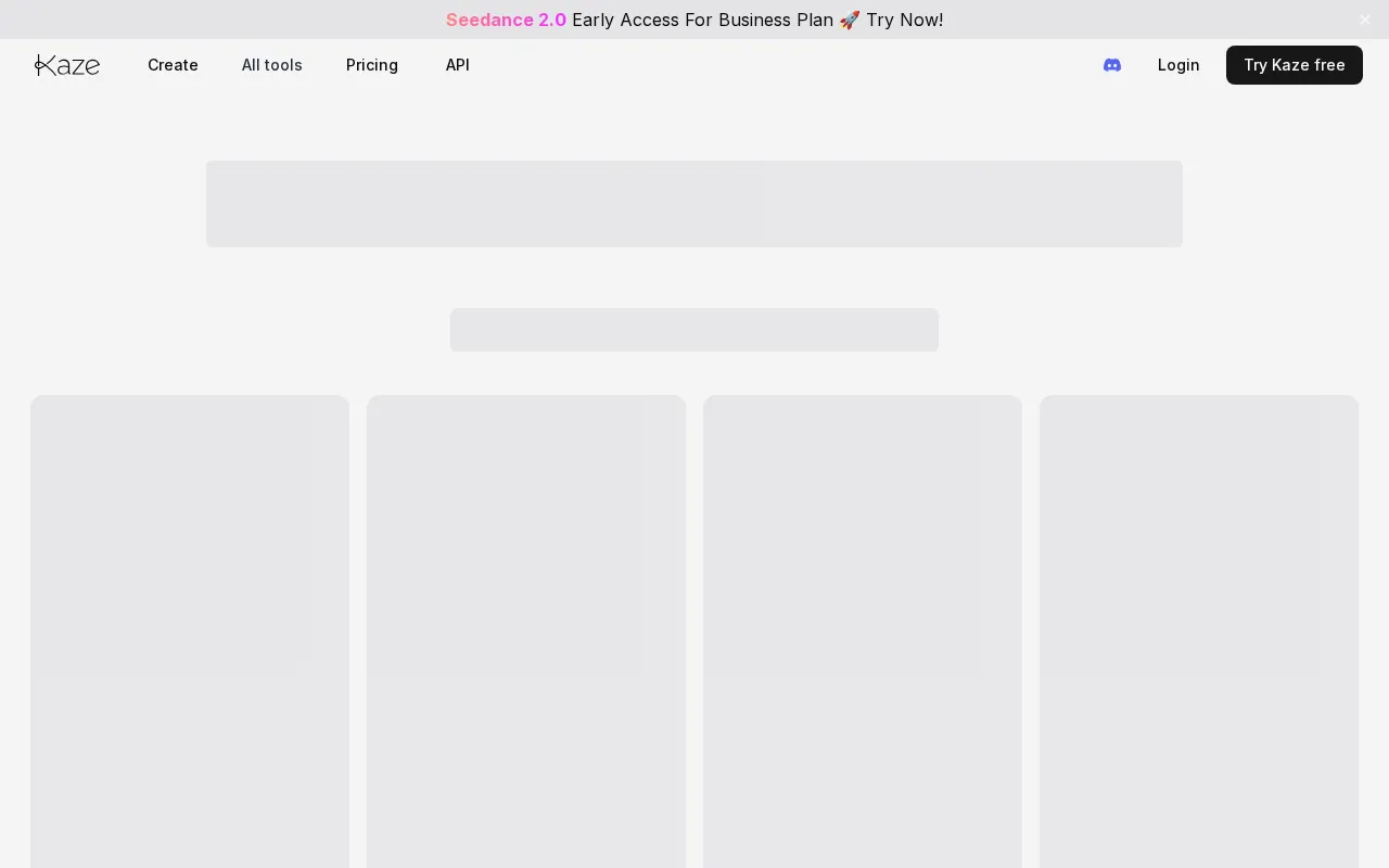 Kaze.ai Chat AI image editor — pricing page