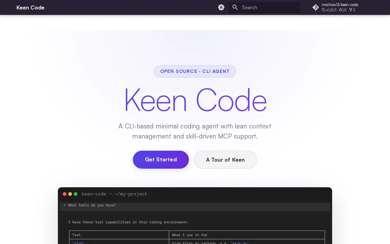 Keen Code — preview screenshot