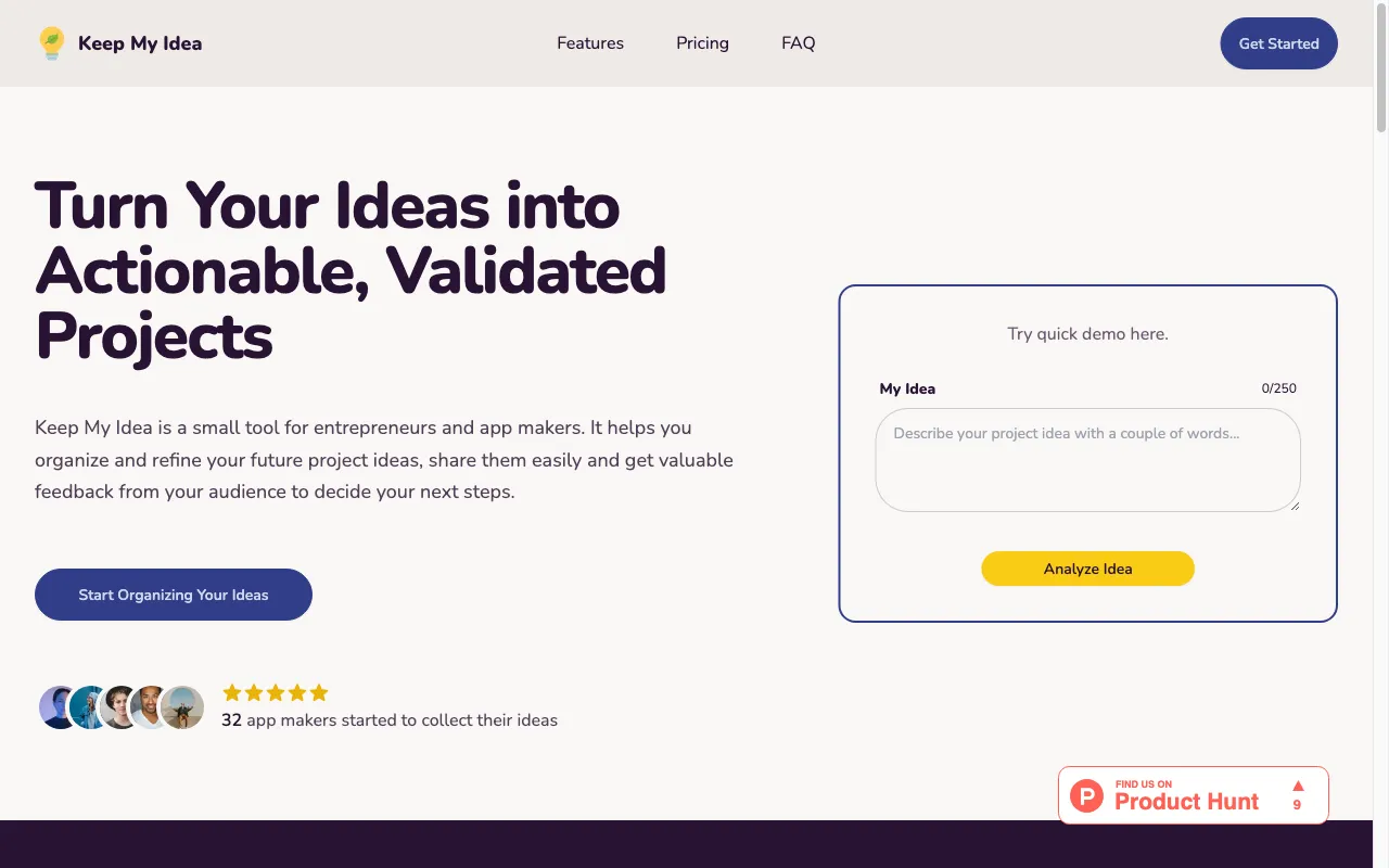 Keep My Idea — preview screenshot