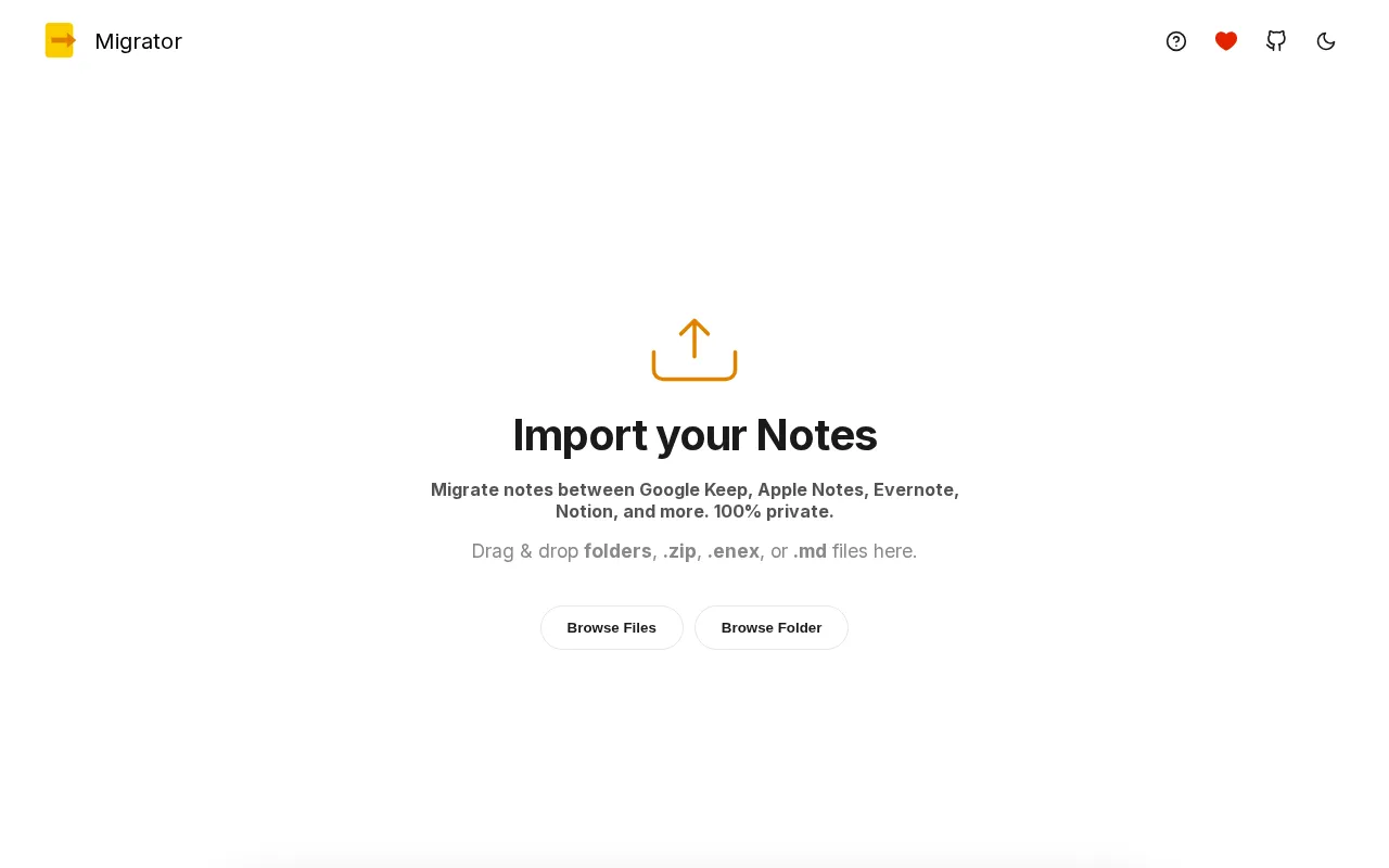 NotesMigrator — pricing page