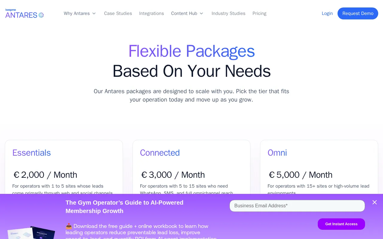 Keepme — pricing page