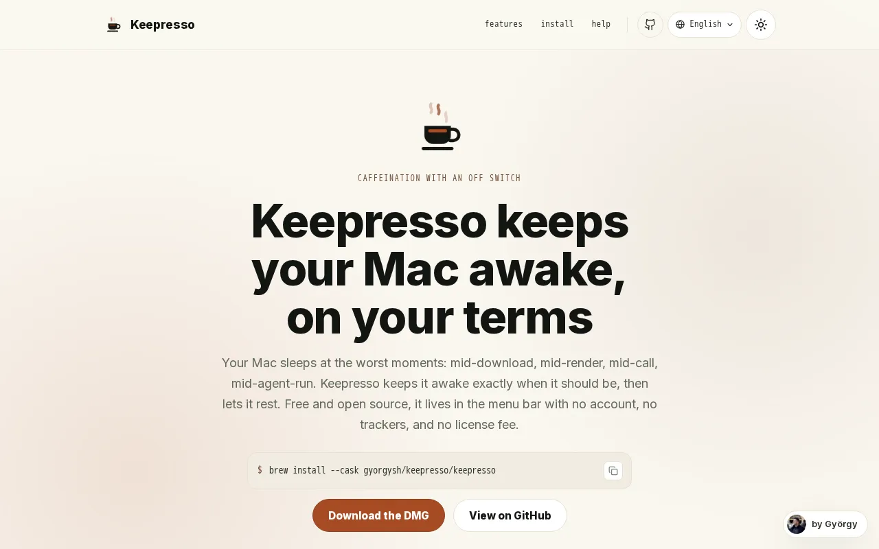 Keepresso — preview screenshot