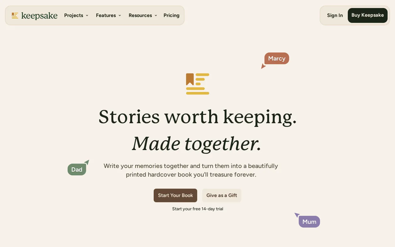 Keepsake — preview screenshot