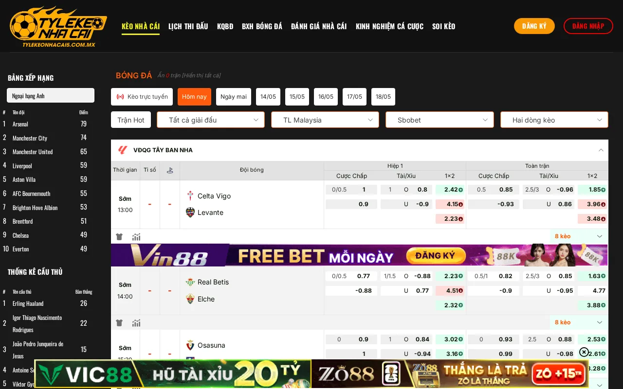 Kèo Nhà Cái — preview screenshot
