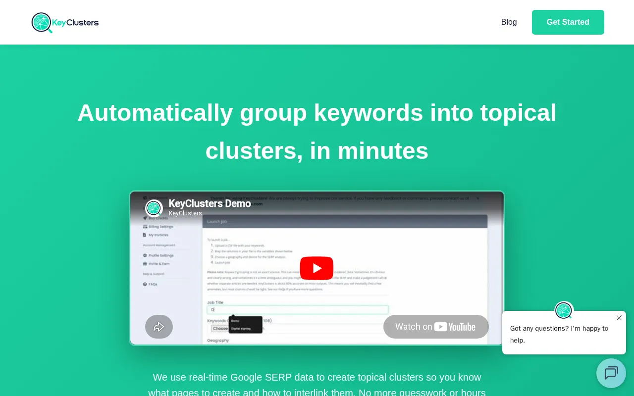 Keyclusters — preview screenshot