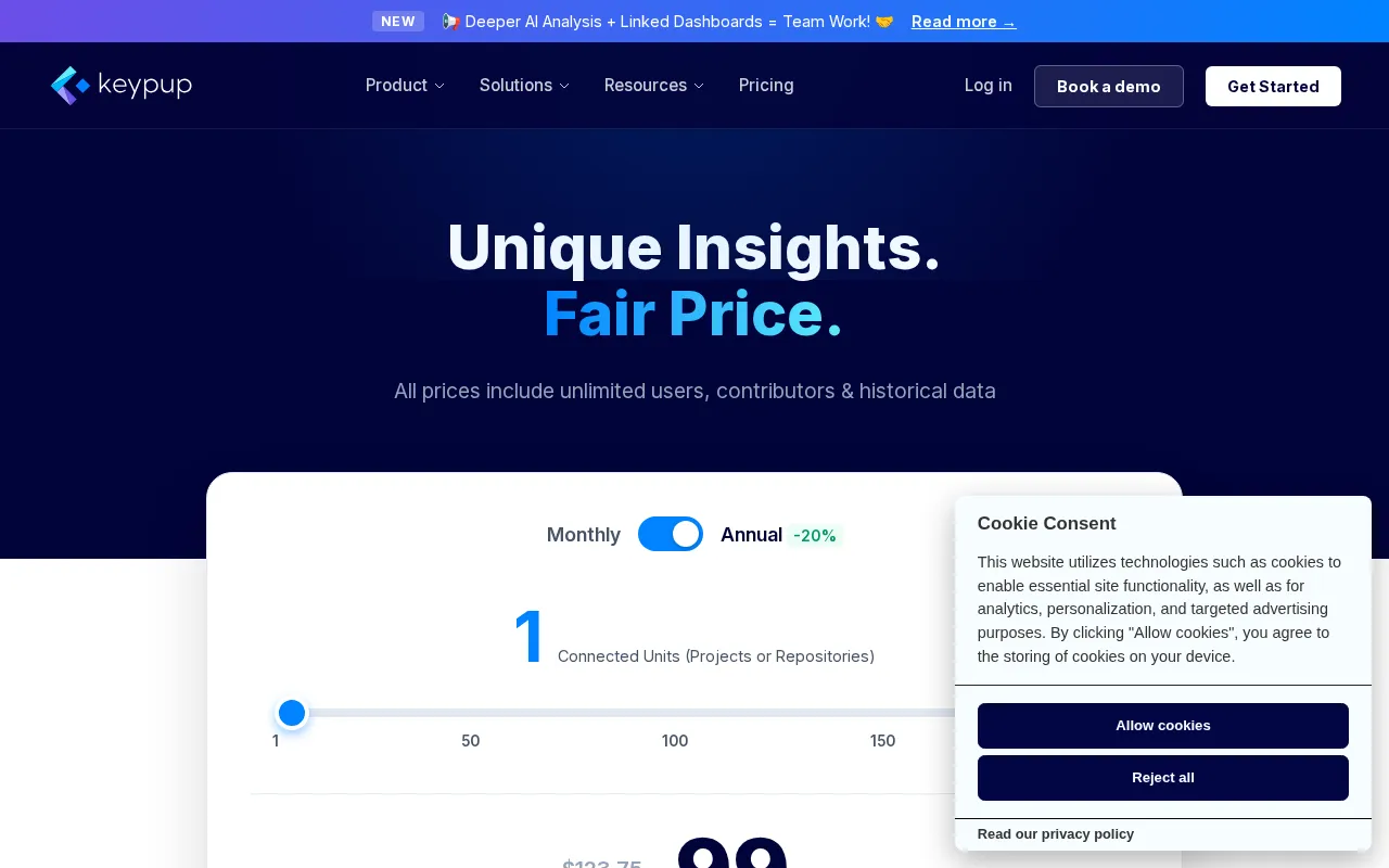 keypup.io — pricing page