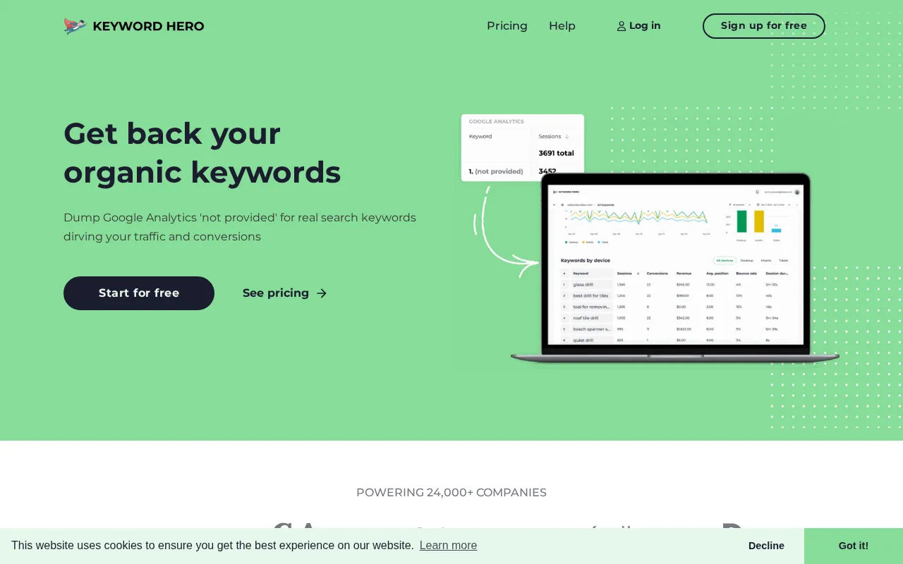 Keyword Hero — preview screenshot