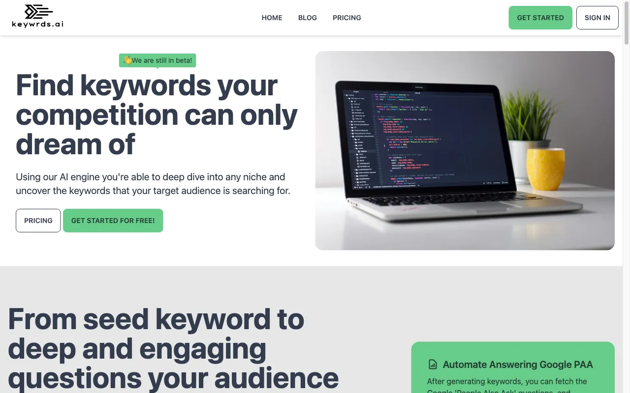 Keywrds.ai — preview screenshot