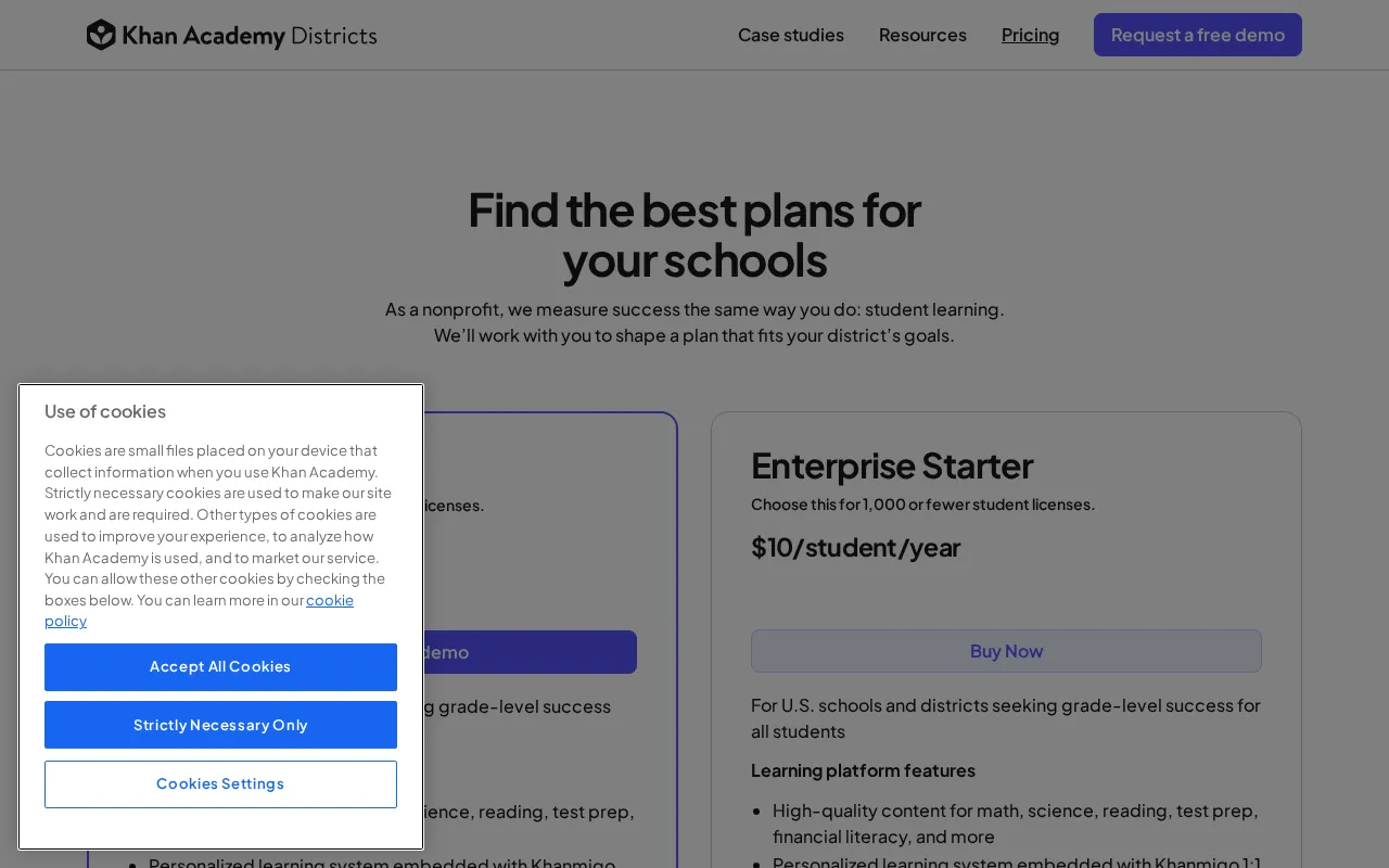 khanmigo.ai — pricing page