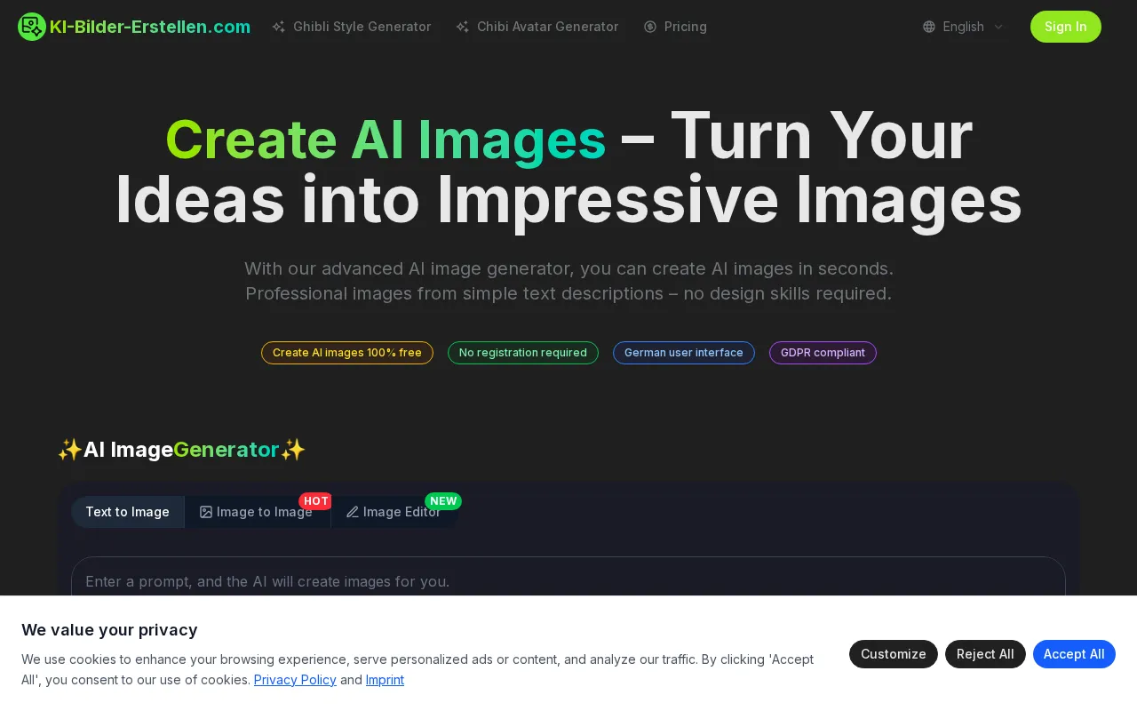 KI-Bilder-Erstellen.com — preview screenshot