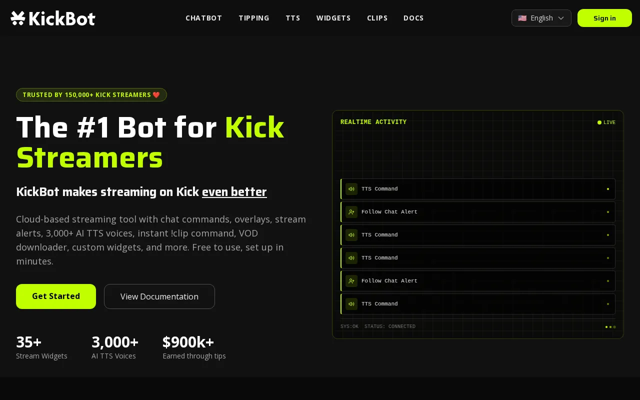 KickBot — preview screenshot