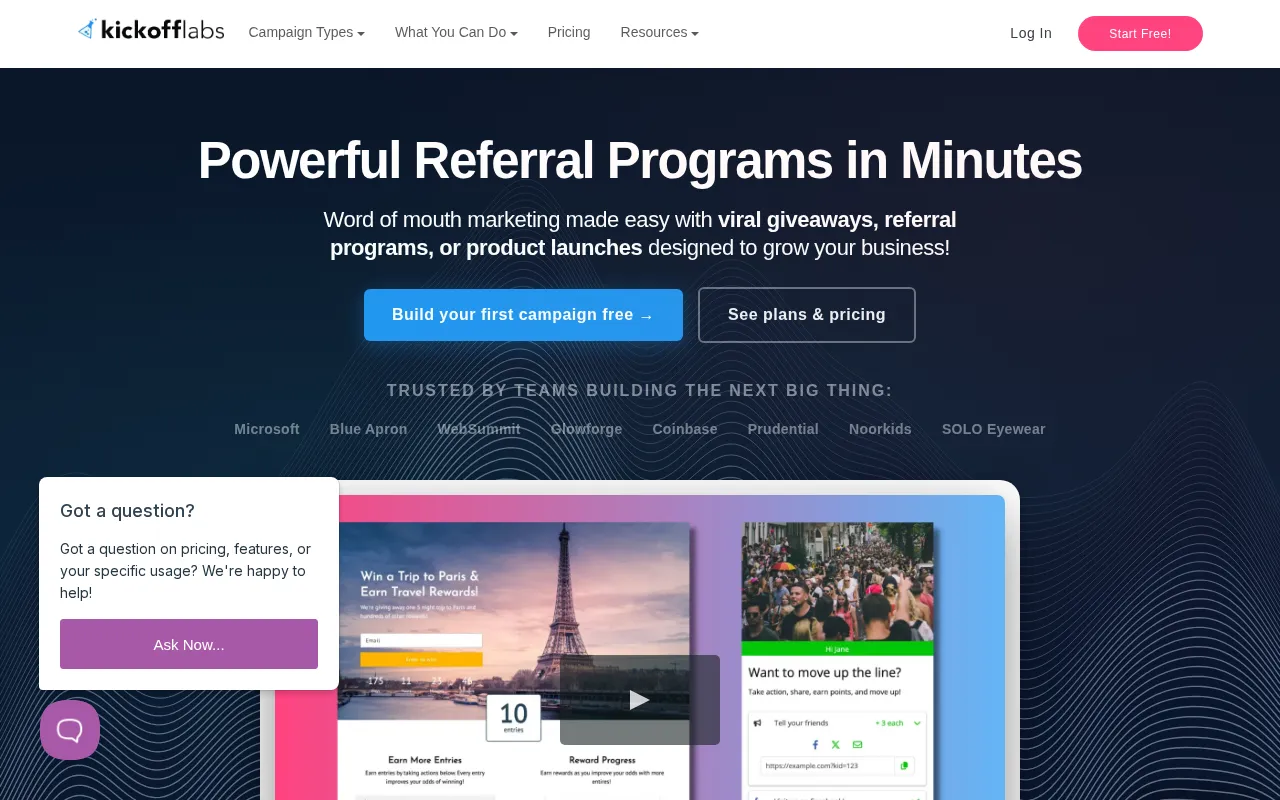 KickoffLabs — preview screenshot