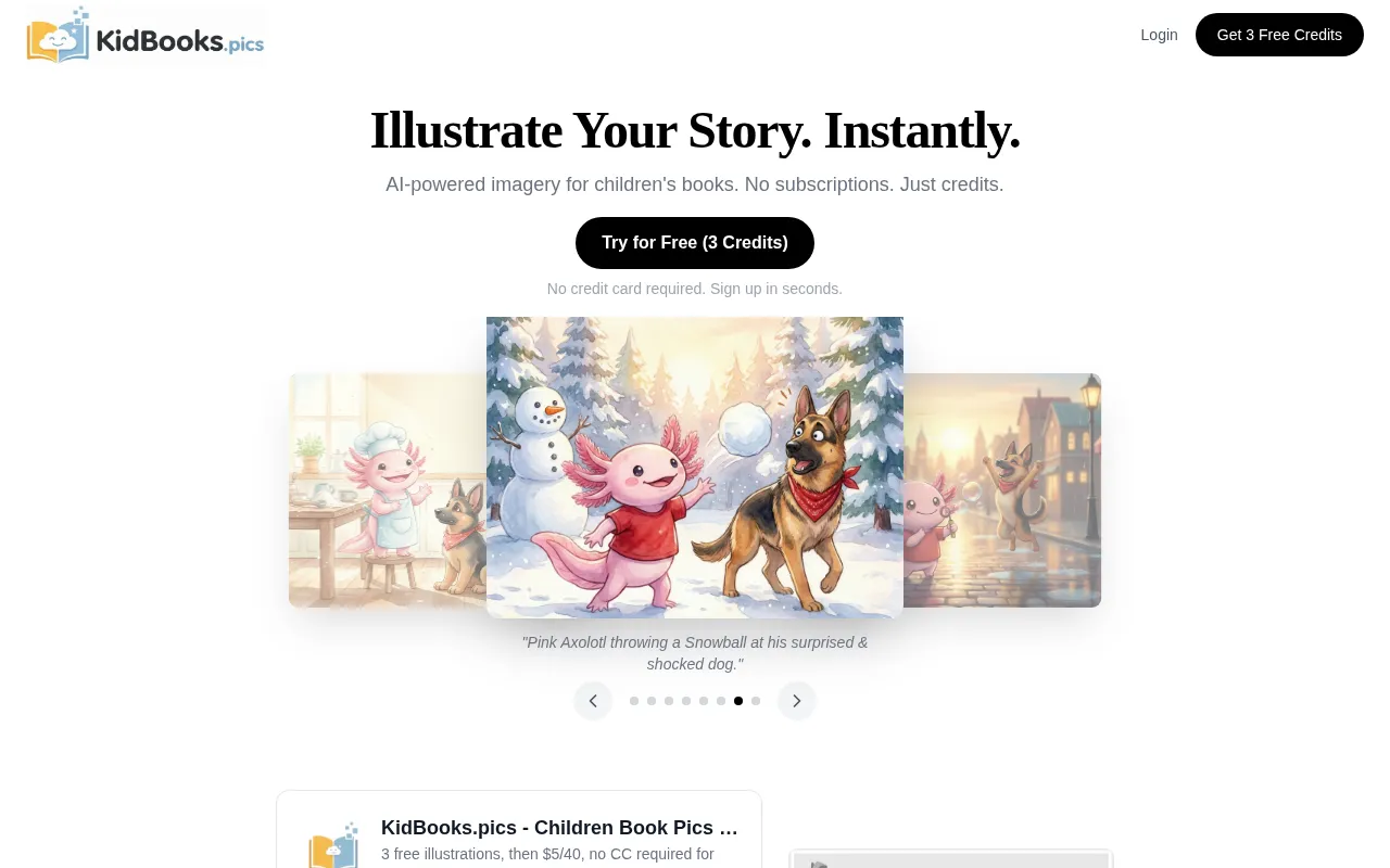 KidBooks.pics — preview screenshot
