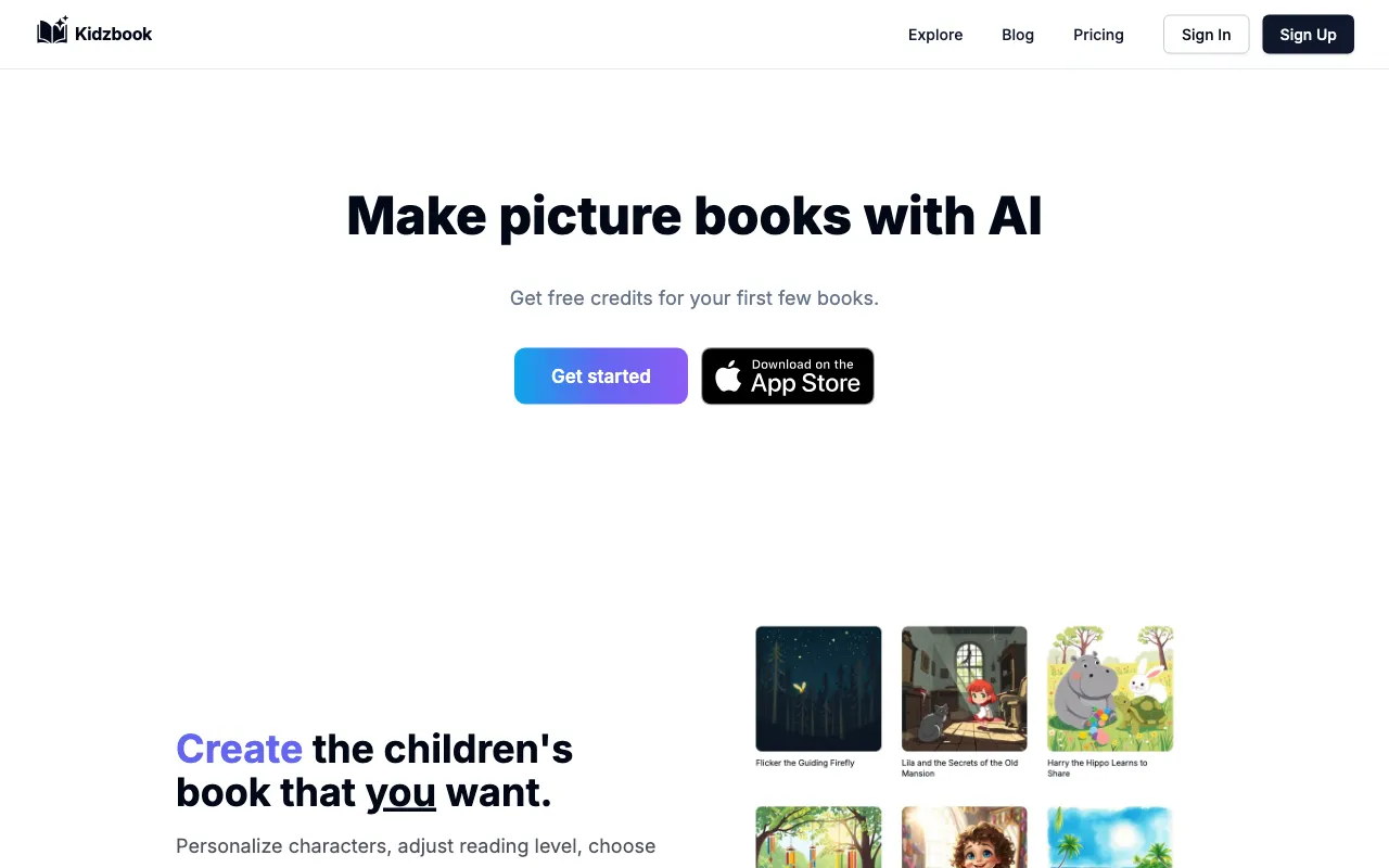 Kidzbook — preview screenshot