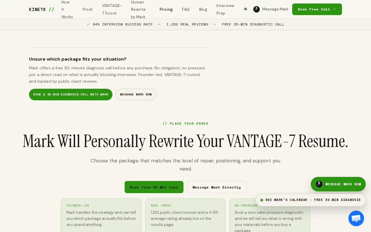 KINETK — pricing page