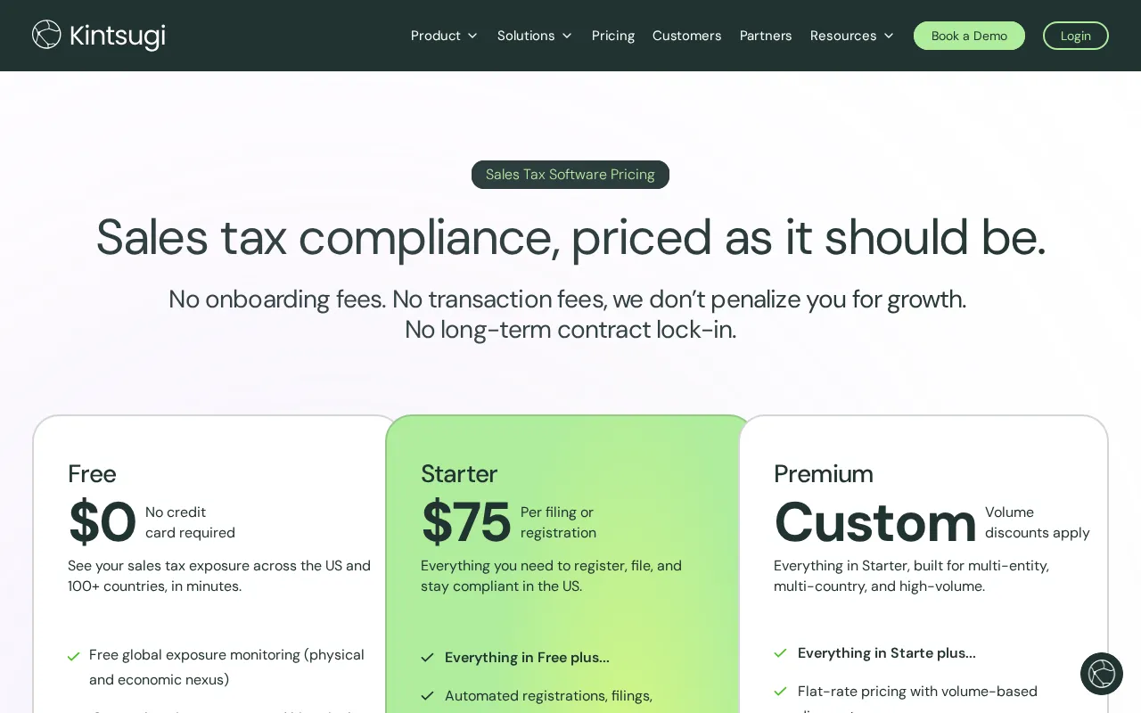 Kintsugi — pricing page